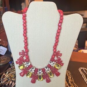 Vtg 60’s Red Yellow 5 Children/Grandchildren Statement Necklace